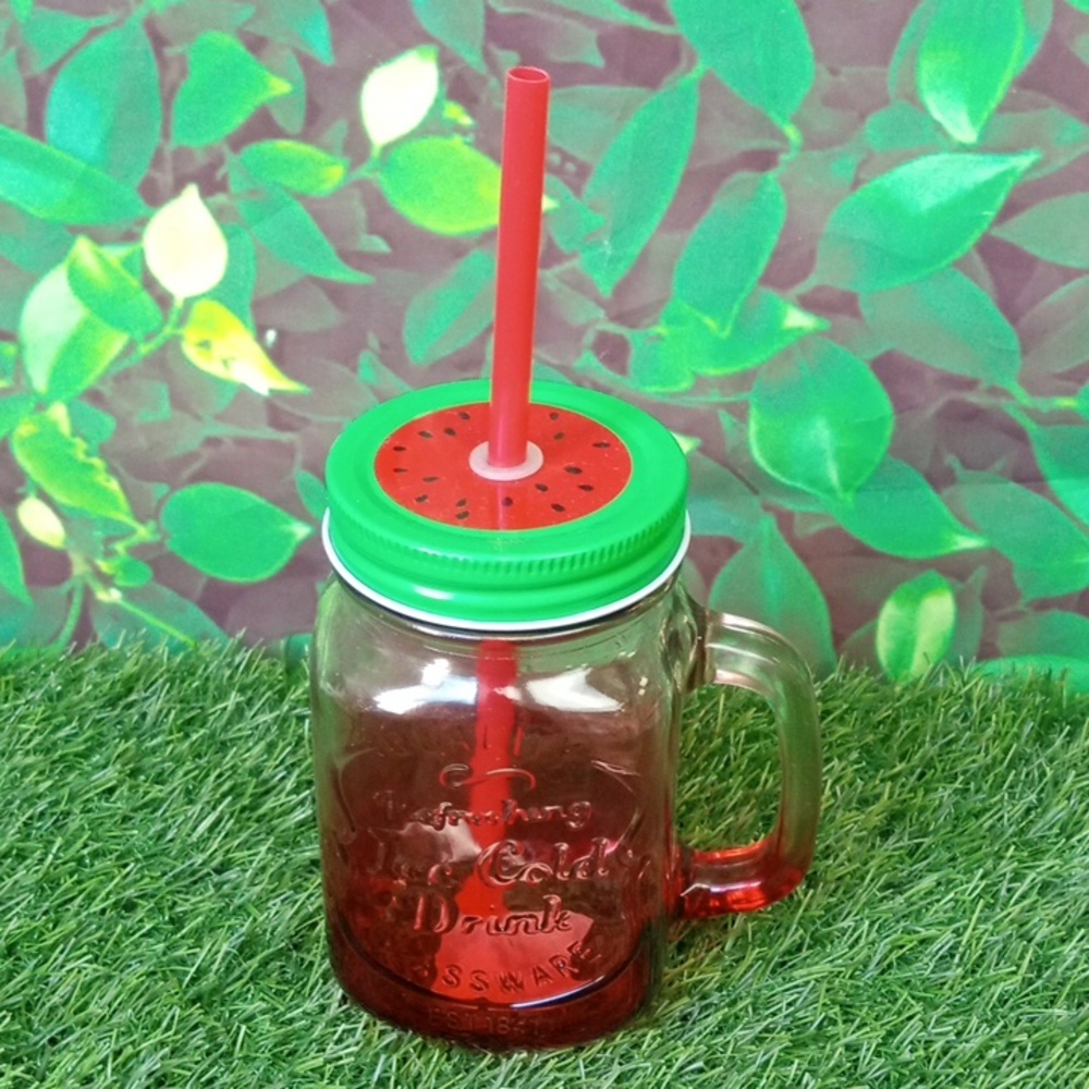 ⛱️ Watermelon Mason Jar Drinkware